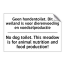 Geen hondentoilet. Dit weiland /.../ - No dog toilet. This meadow is /.../