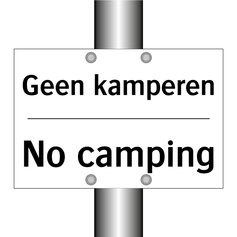 Geen kamperen - No camping