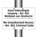 Geen onbevoegde toegang - Art. /.../ - No Unauthorized Access - Art. /.../