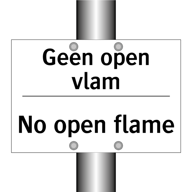 Geen open vlam - No open flame