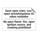 Geen open vlam: vuur, open ontstekingsbron /.../ - No open flame: fire, open ignition /.../