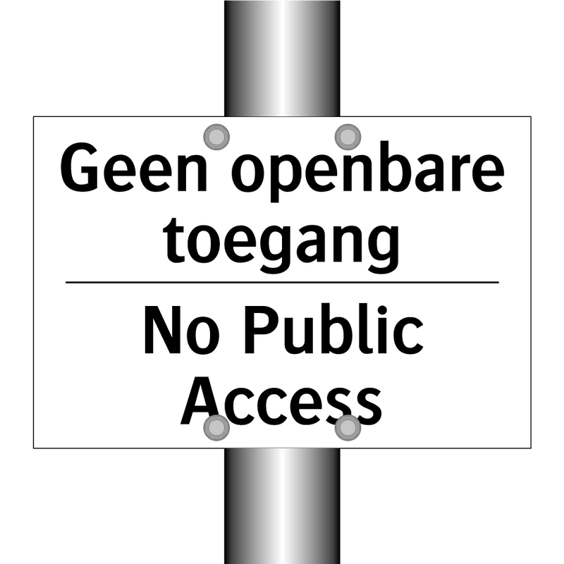 Geen openbare toegang - No Public Access