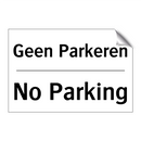 Geen Parkeren - No Parking