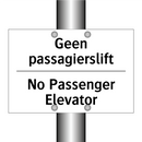 Geen passagierslift - No Passenger Elevator
