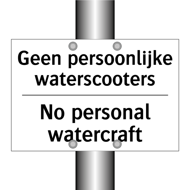 Geen persoonlijke waterscooters/.../ - No personal watercraft