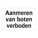 Aanmeren van boten verboden