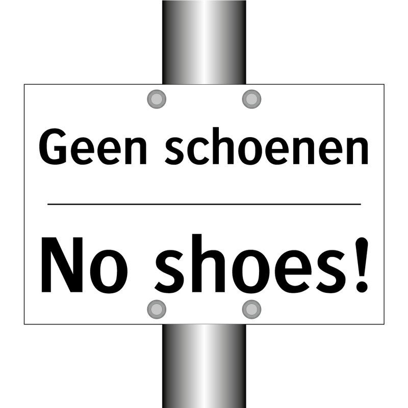 Geen schoenen - No shoes!