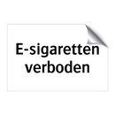 E-sigaretten verboden