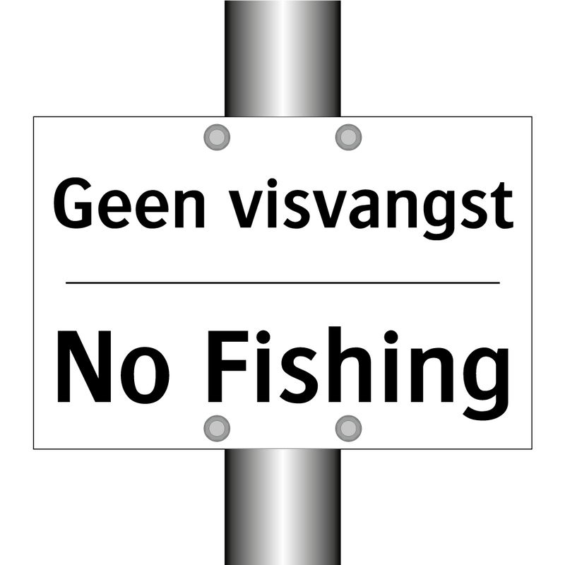 Geen visvangst - No Fishing