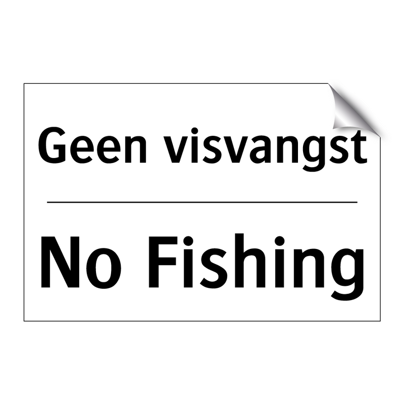 Geen visvangst - No Fishing