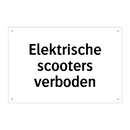 Elektrische scooters verboden