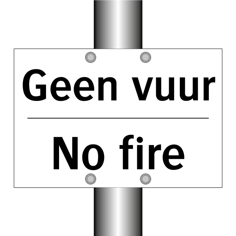 Geen vuur - No fire