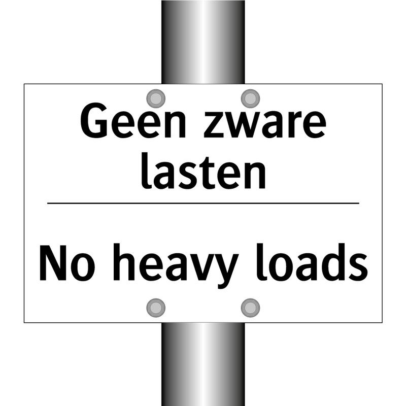 Geen zware lasten - No heavy loads