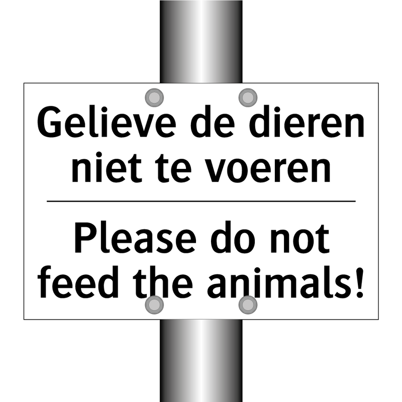 Gelieve de dieren niet te voeren/.../ - Please do not feed the animals!/.../