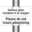 Gelieve geen reclame in te voegen/.../ - Please do not insert advertising/.../