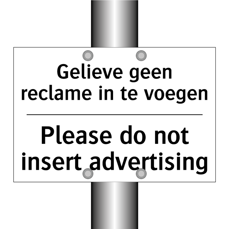 Gelieve geen reclame in te voegen/.../ - Please do not insert advertising/.../