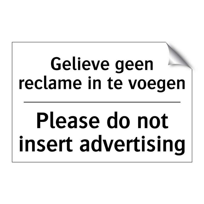 Gelieve geen reclame in te voegen/.../ - Please do not insert advertising/.../