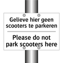 Gelieve hier geen scooters te /.../ - Please do not park scooters here/.../