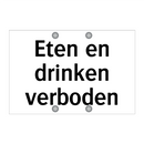 Eten en drinken verboden