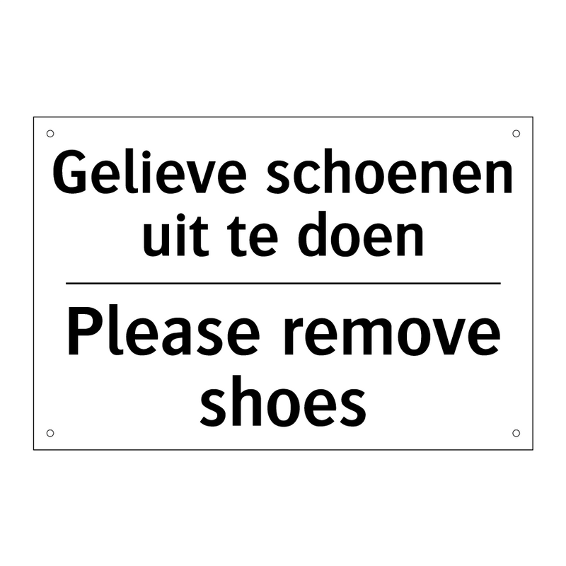 Gelieve schoenen uit te doen - Please remove shoes