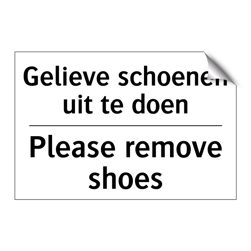 Gelieve schoenen uit te doen - Please remove shoes