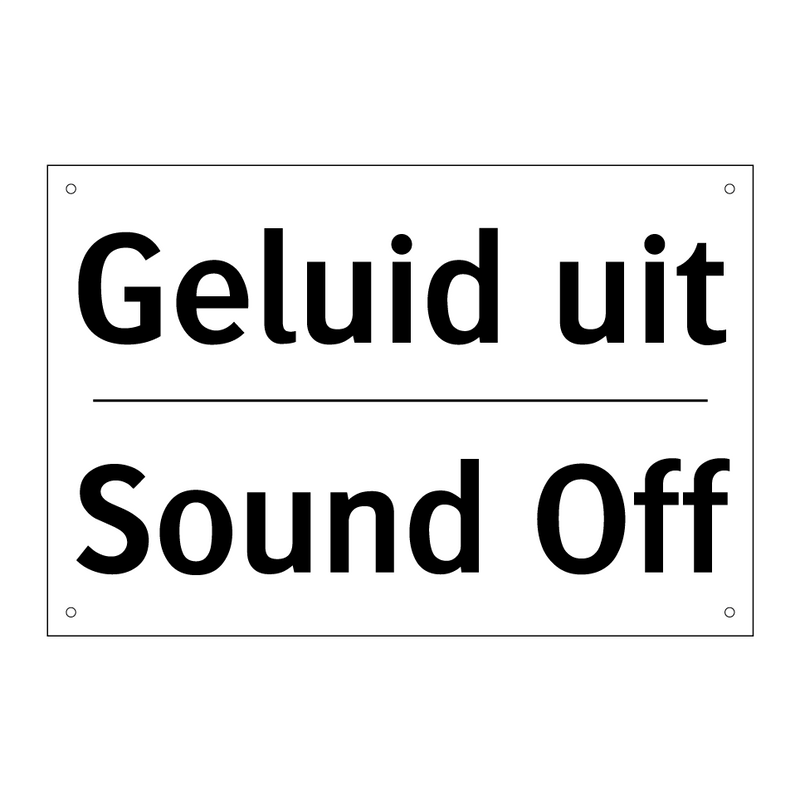 Geluid uit - Sound Off