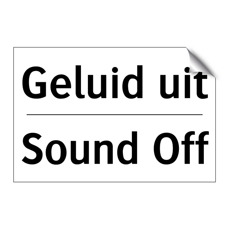 Geluid uit - Sound Off