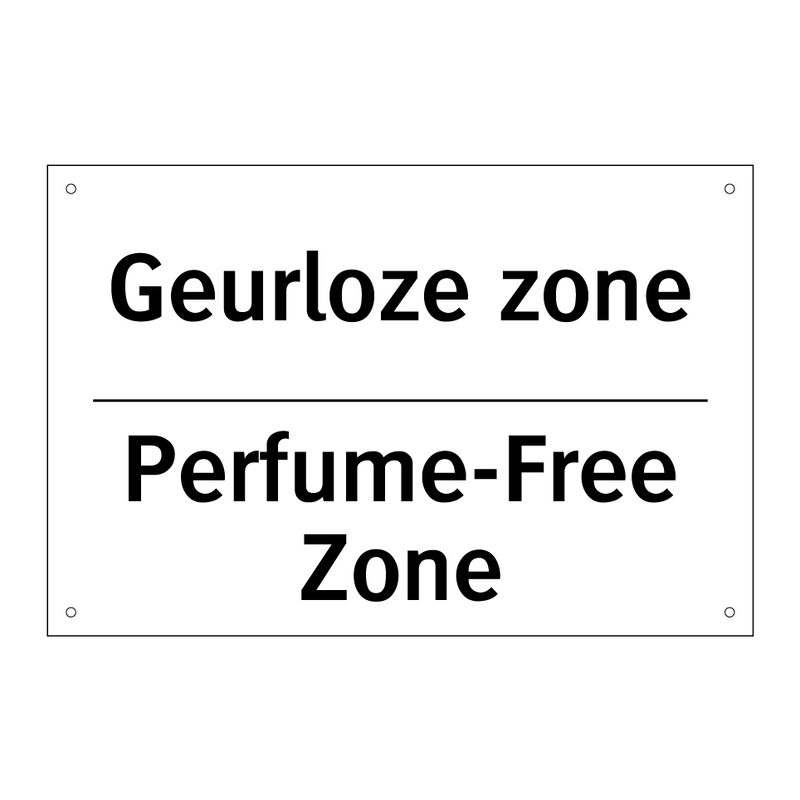 Geurloze zone - Perfume-Free Zone