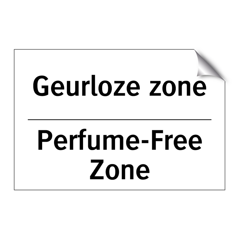 Geurloze zone - Perfume-Free Zone