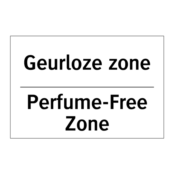 Geurloze zone - Perfume-Free Zone