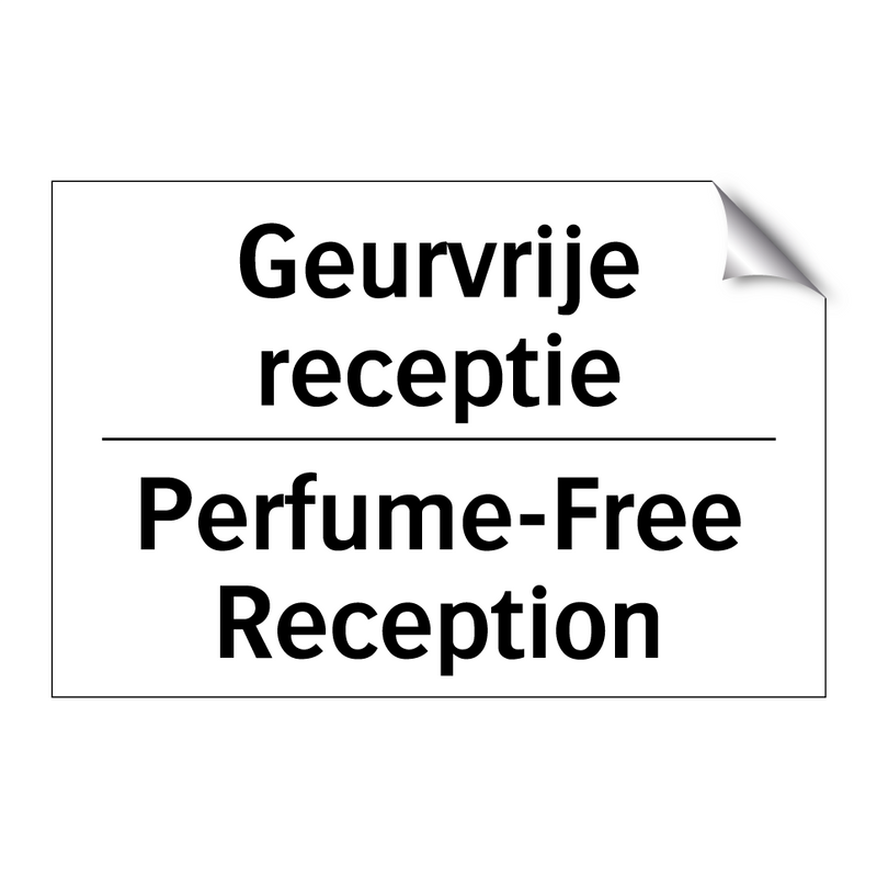 Geurvrije receptie - Perfume-Free Reception