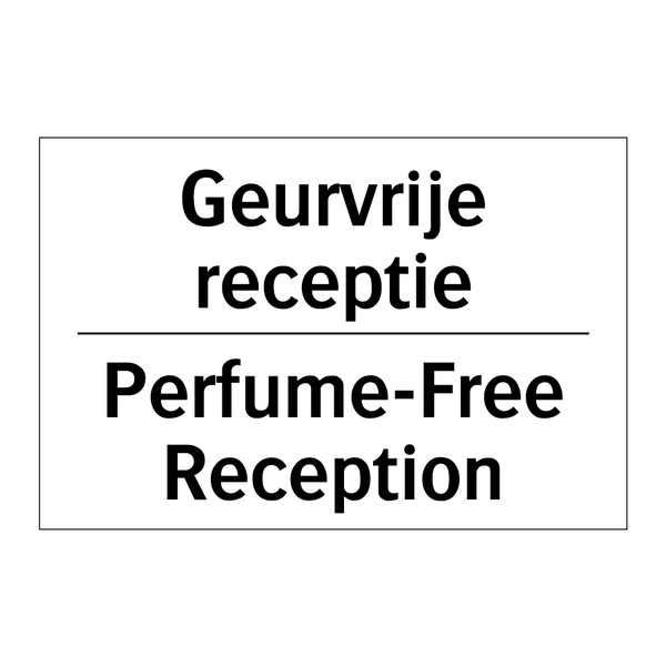 Geurvrije receptie - Perfume-Free Reception