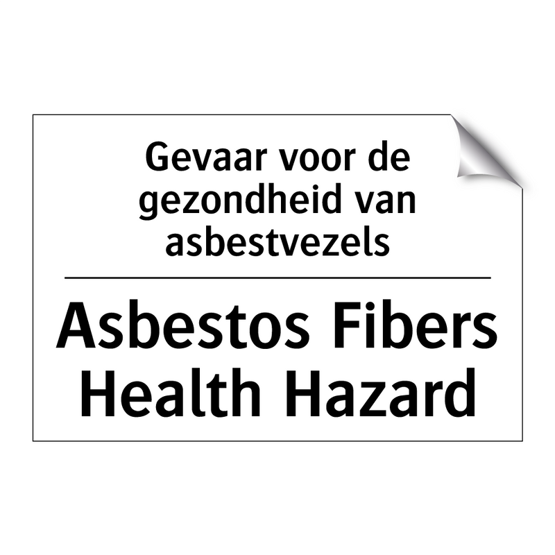 Gevaar voor de gezondheid van /.../ - Asbestos Fibers Health Hazard