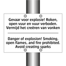 Gevaar voor explosie! Roken, open /.../ - Danger of explosion! Smoking, /.../