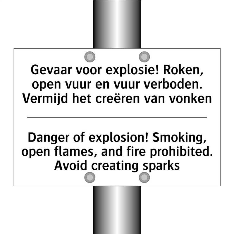 Gevaar voor explosie! Roken, open /.../ - Danger of explosion! Smoking, /.../