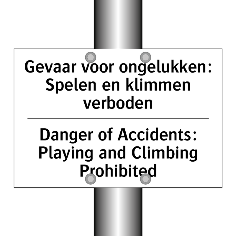 Gevaar voor ongelukken: Spelen /.../ - Danger of Accidents: Playing and /.../