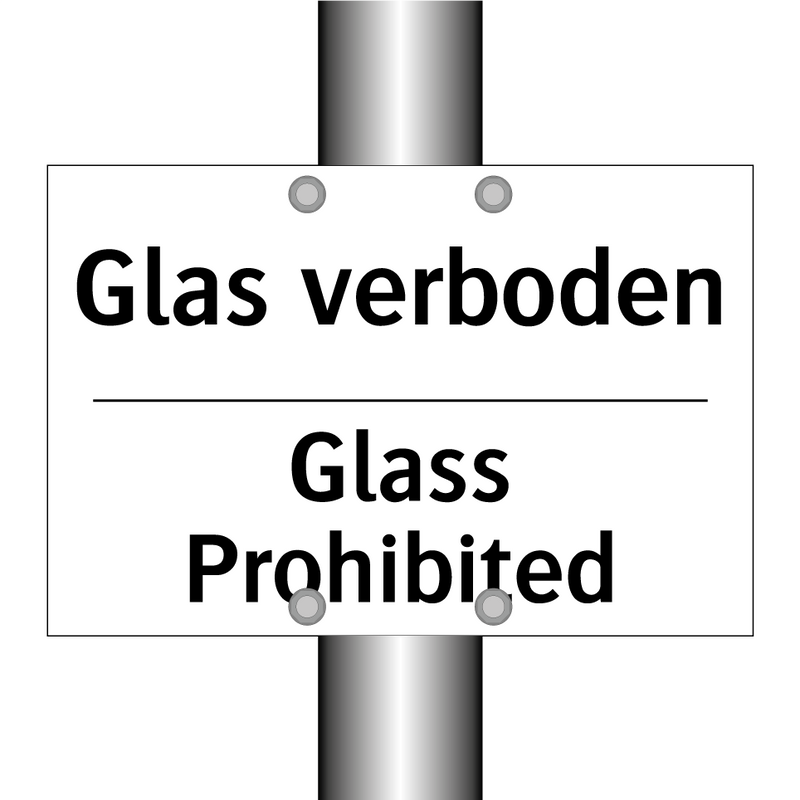 Glas verboden - Glass Prohibited