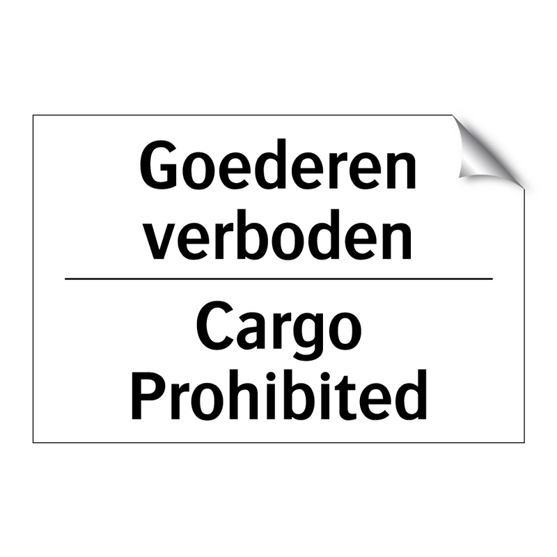 Goederen verboden - Cargo Prohibited