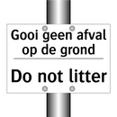 Gooi geen afval op de grond - Do not litter