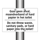 Gooi geen afval, maandverband /.../ - Do not throw waste, sanitary pads, /.../