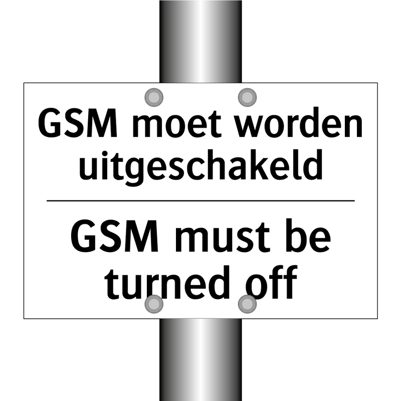 GSM moet worden uitgeschakeld - GSM must be turned off