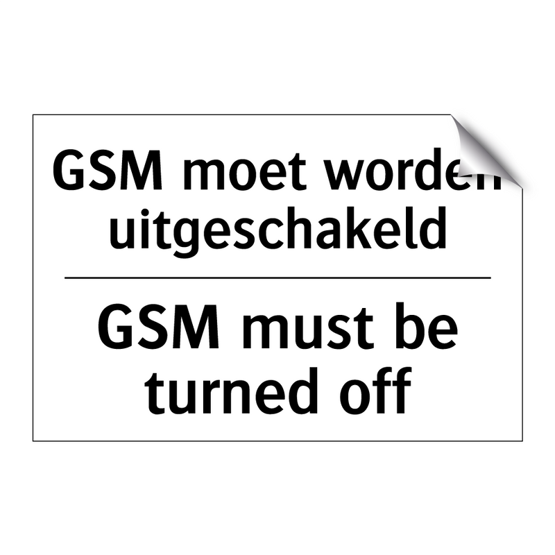 GSM moet worden uitgeschakeld - GSM must be turned off