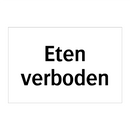 Eten verboden