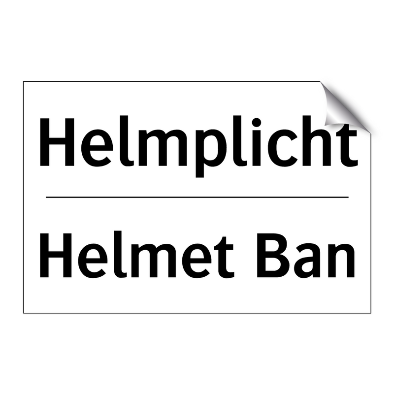 Helmplicht - Helmet Ban