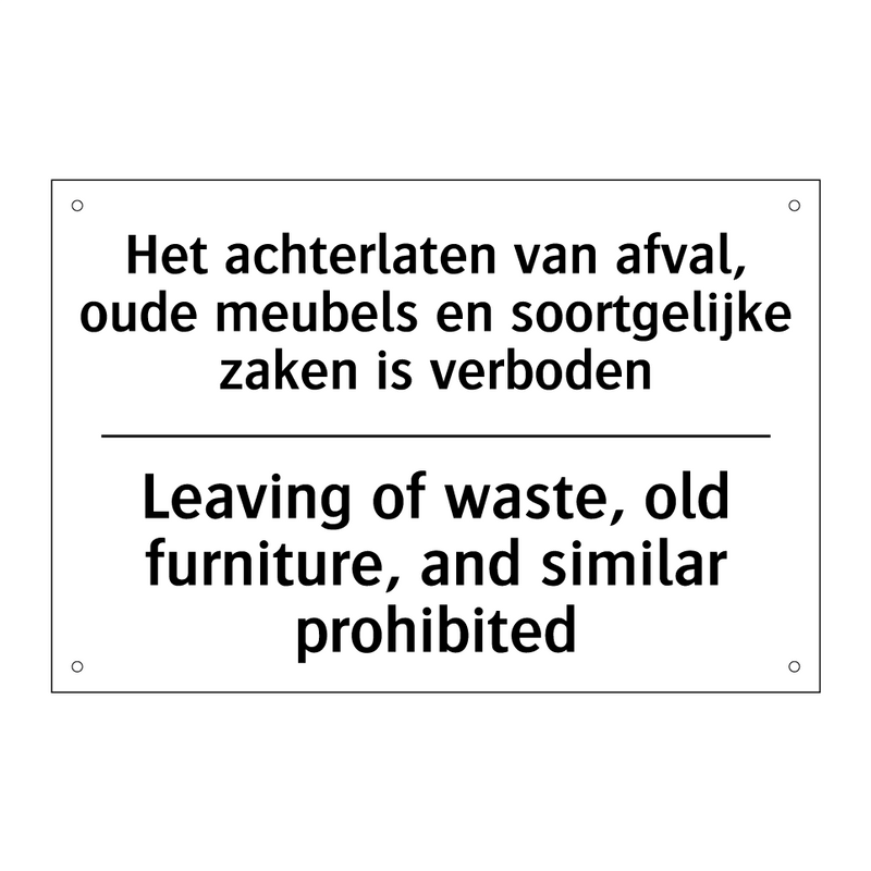 Het achterlaten van afval, oude /.../ - Leaving of waste, old furniture, /.../
