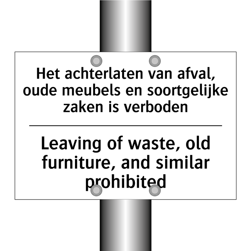 Het achterlaten van afval, oude /.../ - Leaving of waste, old furniture, /.../