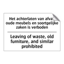 Het achterlaten van afval, oude /.../ - Leaving of waste, old furniture, /.../