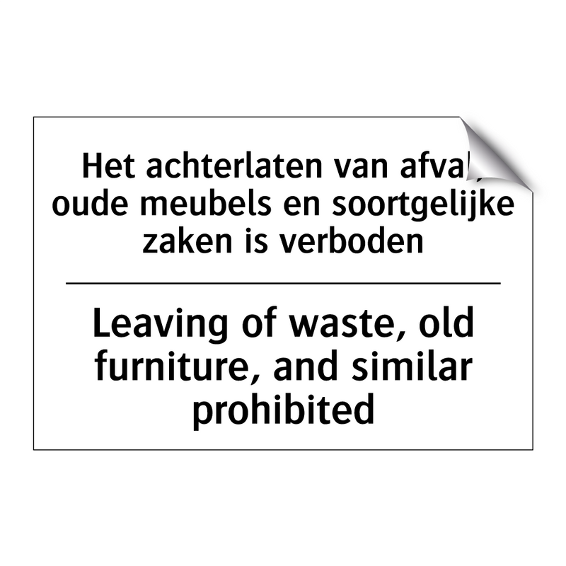 Het achterlaten van afval, oude /.../ - Leaving of waste, old furniture, /.../