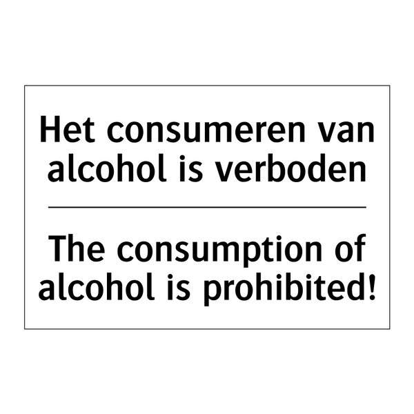 Het consumeren van alcohol is /.../ - The consumption of alcohol is /.../