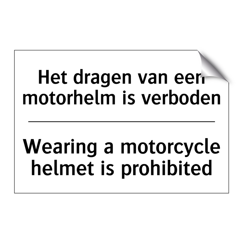 Het dragen van een motorhelm is /.../ - Wearing a motorcycle helmet is /.../